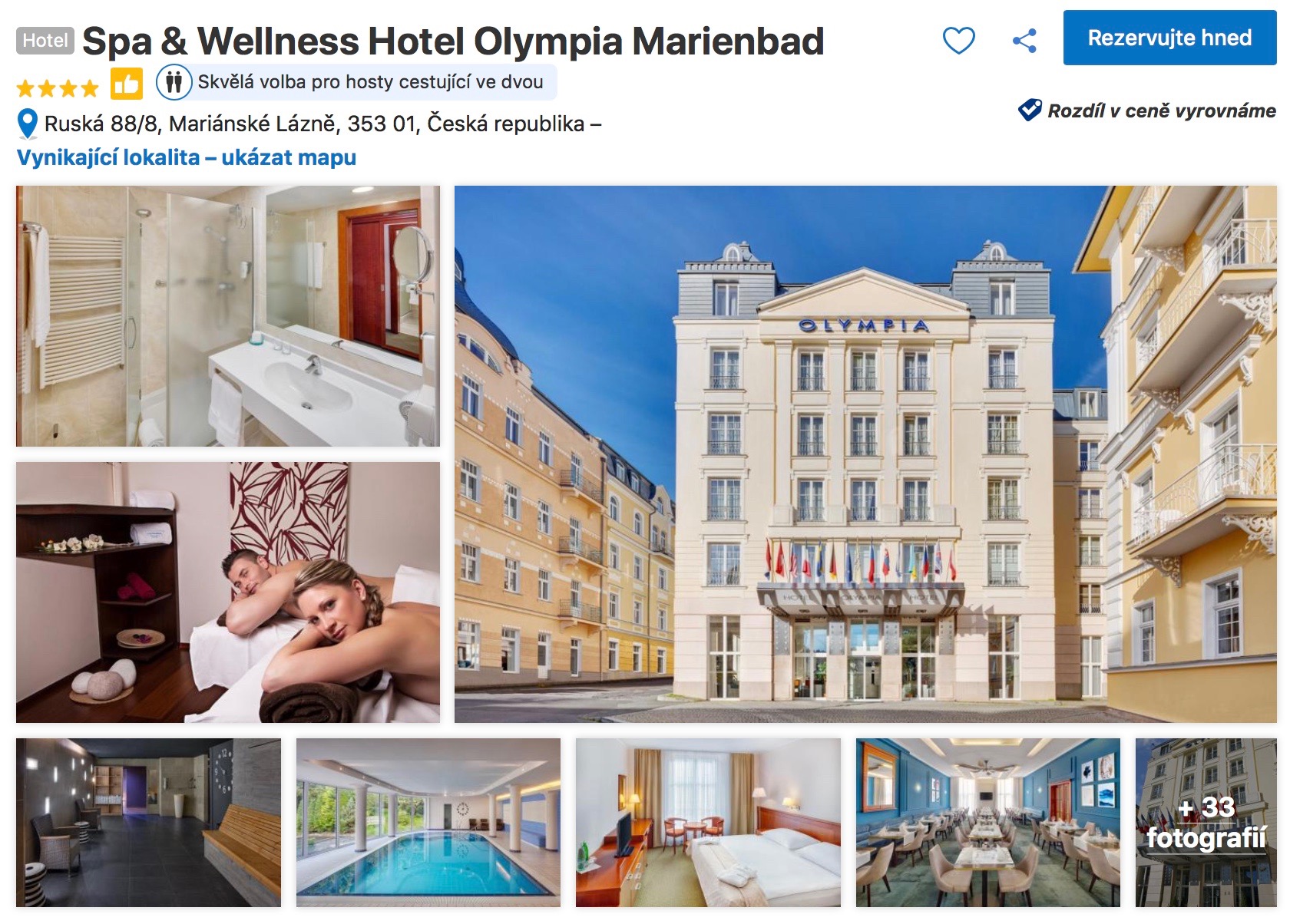 Wellness and Spa Hotel Olympia Marienbad