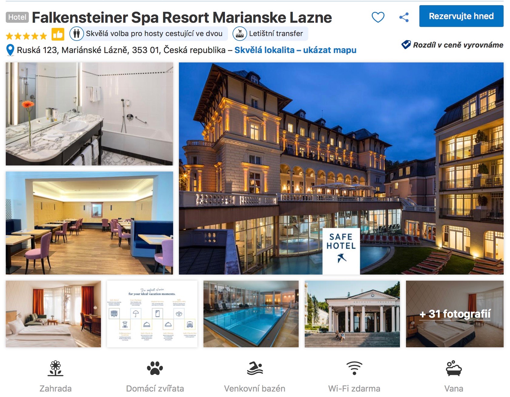 Falkensteiner Spa Resort Mariánské Lázně