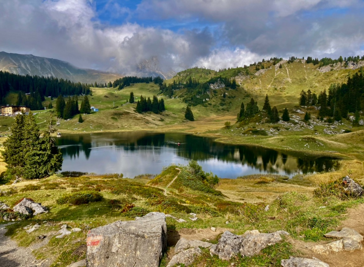 Jezera v říjnu - podzimní Körbersee