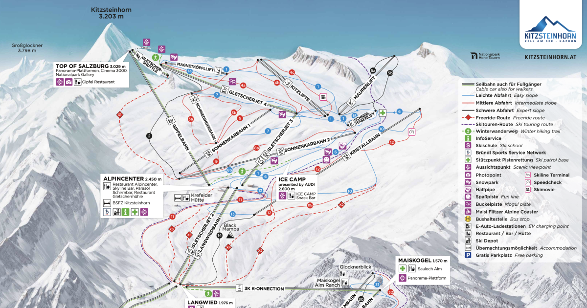 Ski Resort Kitzsteinhorn Glacier Kaprun