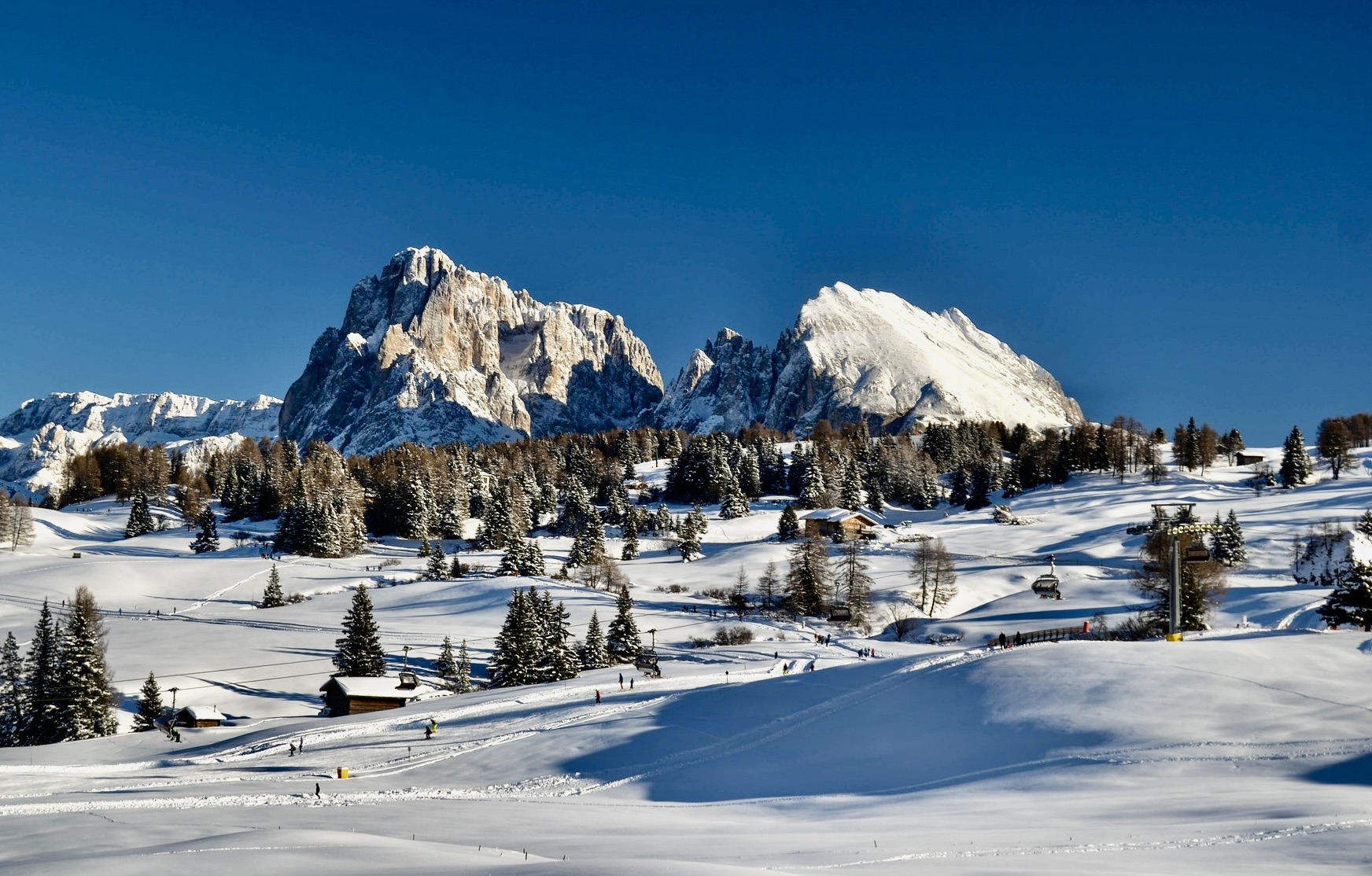 Alpe di Siusi lyžování - Dovolenkářka Alpe di Siusi lyžování