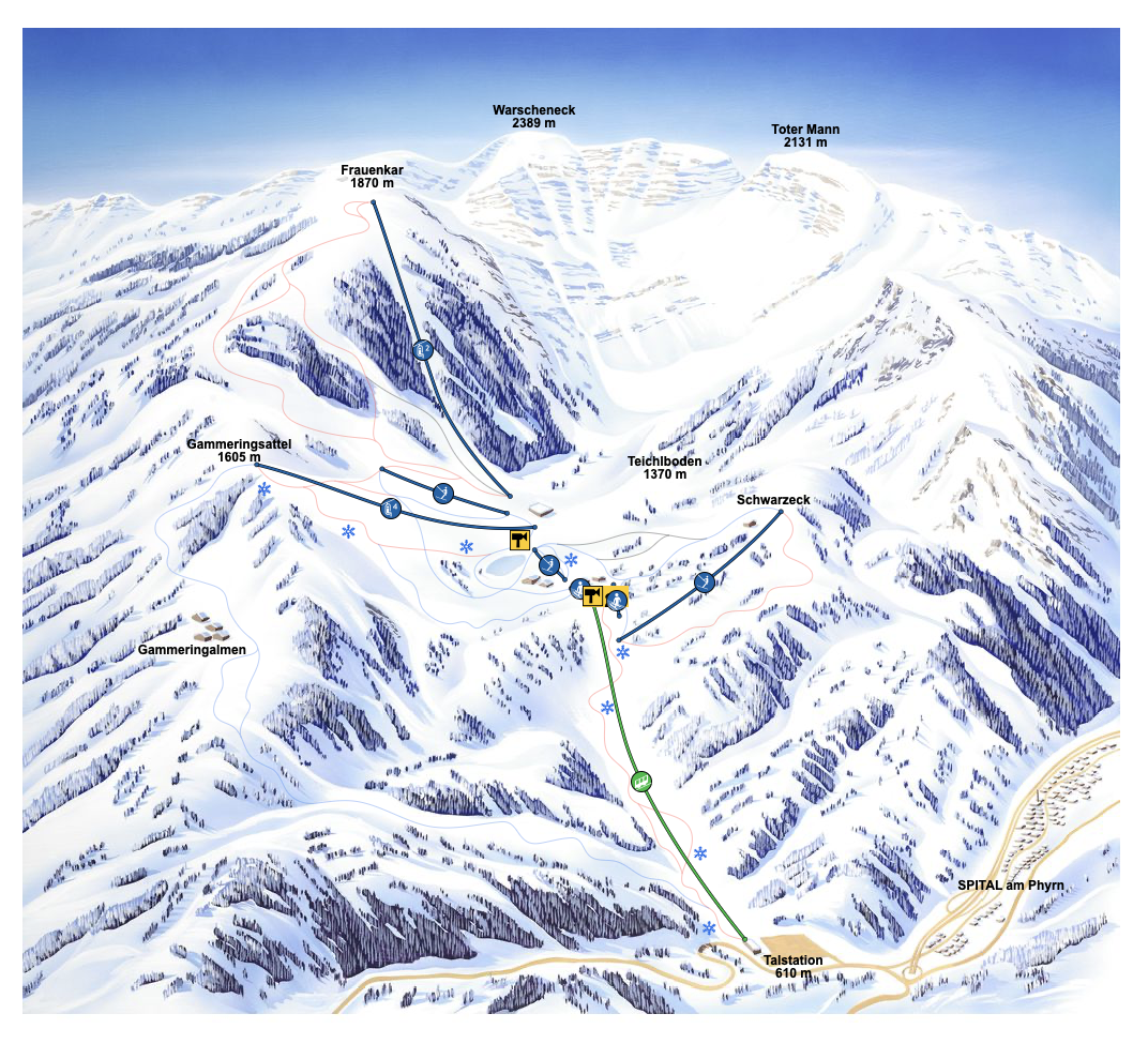 Skiareál Wurzeralm - Dovolenkářka Skiareál Wurzeralm